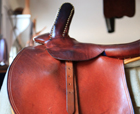 show western english side saddle leather
