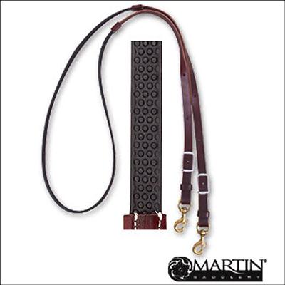 CE-BR34BL-Martin Saddlery BioThane Barrel Rein 3-4-in Thick Buckle Snap Ends