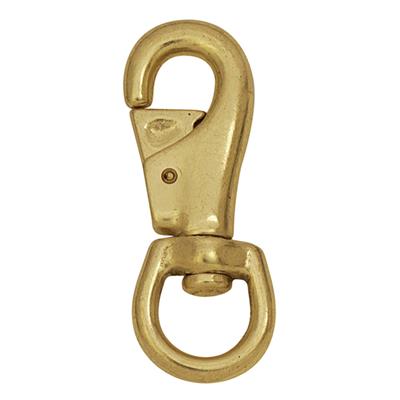 AH-125-019-HILASON WESTERN TACK BRASS PLATED MALLEABLE IRON BULL SNAP 7/8in X 4in