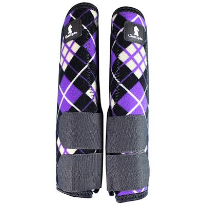CE-CLS20012PP-PURPLE PLAID CLASSIC EQUINE LEGACY SYSTEM HORSE HIND LEG SPORT BOOT PAIR