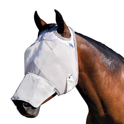 CE-CFMAL-Cashel Crusader Horse Fly Mask with Long Nose Grey Arabian