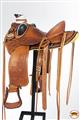 BHWD013-HILASON BIG KING WESTERN WADE RANCH ROPING SADDLE HAND TOOLED FLORAL CARVED