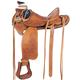 BHWD013-HILASON BIG KING WESTERN WADE RANCH ROPING SADDLE HAND TOOLED FLORAL CARVED