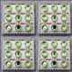 HSCN089-NICKLE FINISH GREEN CONCHOS SQUARE SHAPE