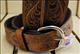 BR-53909-SILVER CREEK WESTERN SCROLL TOOLED LEATHER MANS BELT BROWN MADE IN THE USA