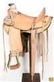 BHWD069-HILASON BIG KING WESTERN WADE RANCH ROPING SADDLE HAND TOOLED BARB WIRE BORDER