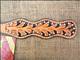 BHPS140-HILASON WESTERN HAND TOOLED LEATHER SPUR STRAPS TAN W/ BLACK HAND PAINTED INLAY