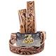 BR-0189A-0189A 1 INCH JUSTIN ANTIQUE TAN WESTERN EMBOSSED COWHIDE LEATHER CHILD BELT