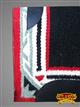 FEDP225-GEL-G225 HILASON WESTERN NEW ZEALAND WOOL GEL SADDLE BLANKET PAD BLACK RED WHITE