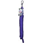 PURPLE POLY LEAD ROPE WITH NICKEL PLATED BULL SNAP WEAVER LEATHER