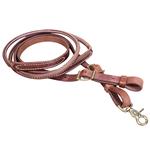 WEAVER RUSSET HARNESS LEATHER ROUND ROPER AND CONTEST HORSE REIN TACK WESTERN