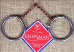 REINSMAN TRADITIONAL LOOSE RING 3/8 inch TWISTED COPPER HORSE SNAFFLE BIT