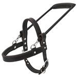 GH300 HILASON BROWN PADDED GENUINE LEATHER GUIDE DOG HARNESS W/ HANDLE ALL SIZES