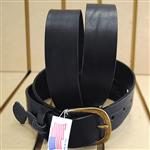 NEW BLACK MENS JUSTIN BASIC WORK WESTERN CASUAL 100% REAL RUGGED LEATHER BELT