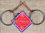 REINSMAN MEDIUM LOOSE RING 3/8 INCH MEDIUM TWISTED COPPER HORSE SNAFFLE BIT