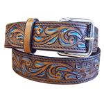 HILASON HEAVY DUTY HAND TOOLED LEATHER WORK BELT Handmade for the working Man
