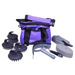 HILASON HORSE STABLE KIDS GROOMING TOTE KIT CARE CLEAN 10 PCS PALM COMFORT TOOLS