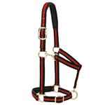 WEAVER RED PADDED ADJUSTABLE CHIN AND THROAT SNAP TACK HORSE HALTER