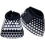 BLACK DOTS CLASSIC EQUINE NO TURN DL WESTERN TACK HORSE BELL BOOT
