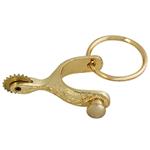 HILASON WESTERN TACK BRASS PLATED SPUR KEYCHAIN GIFT