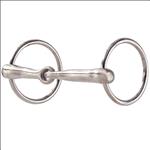 AH240 HILASON NICKEL PLATED MALLEABLE IRON PONY RING SNAFFLE MOUTH HORSE BIT