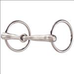AH280 HILASON NICKEL PLATED MALLEABLE IRON RING SNAFFLE MOUTH HORSE BIT