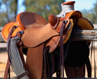western english flextree saddle leather