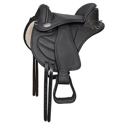 HSTE104-TE104 HILASON ENGLISH TREELESS ENDURANCE TRAIL PLEASURE LEATHER HORSE SADDLE