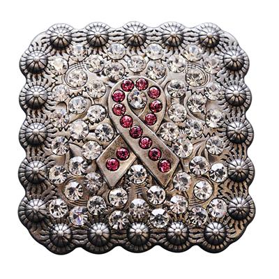 HSCN057-CRYSTALS BREAST CANCER CONCHOS RHINESTONE HEADSTALL TACK BLING COWGIRL