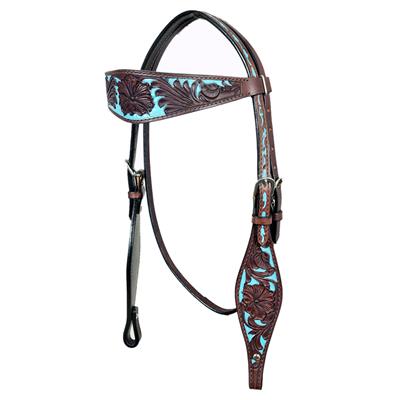 BHPA326DBTRQ-HS-Headstall Tack Bridle Dark