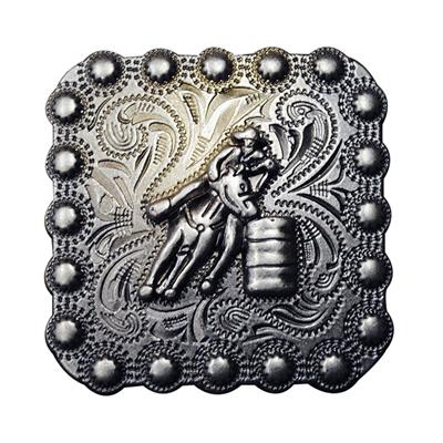 HSCN102-BARREL RACER SQUARE CONCHO SADDLE HEADSTALL TACK BLING COWGIRL