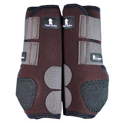 CE-CLS100CH-CHOCOLATE CLASSIC EQUINE LEGACY SYSTEM HORSE FRONT SPORT BOOT PAIR
