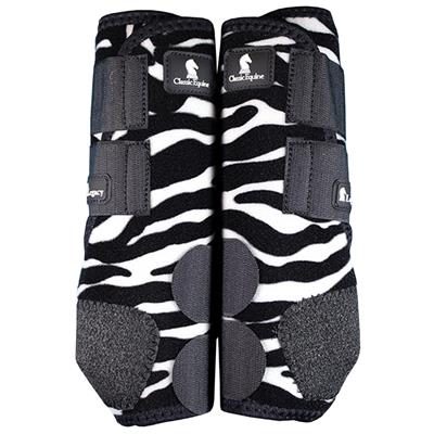 CE-CLS20009Z-ZEBRA CLASSIC EQUINE CLASSIC LEGACY SYSTEM HORSE HIND LEG SPORT BOOT PAIR