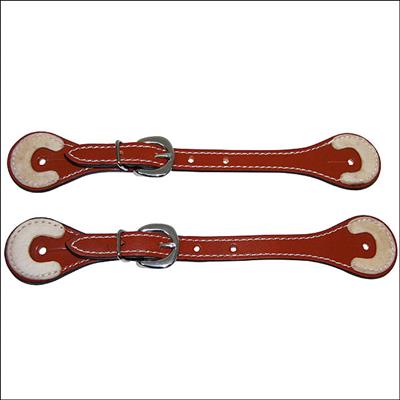 AI-180089-HILASON RUSSET LEATHER SPUR STRAPS 1 PLY STITCHED SKIRTING LEATHER RAWHIDE TRIM