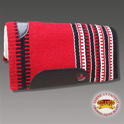 FEDP280-FUR-Felt Saddle Blanket Pad Red BK