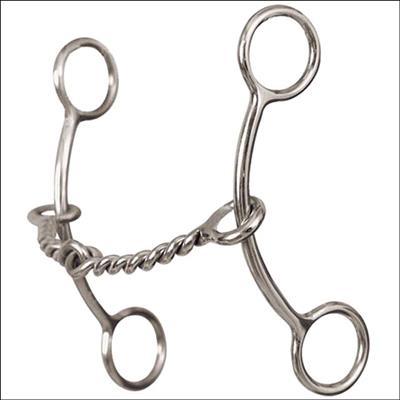 CE-GTSBIT12-Classic Equine Carol Goostree Simplicity Shank Barrel Bit with Twisted Wire 5-in