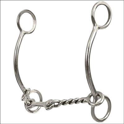 CE-GTSBIT13-Classic Equine Carol Goostree Simplicity Shank Barrel Bit with Twisted Wire Dr Bristol 5-in