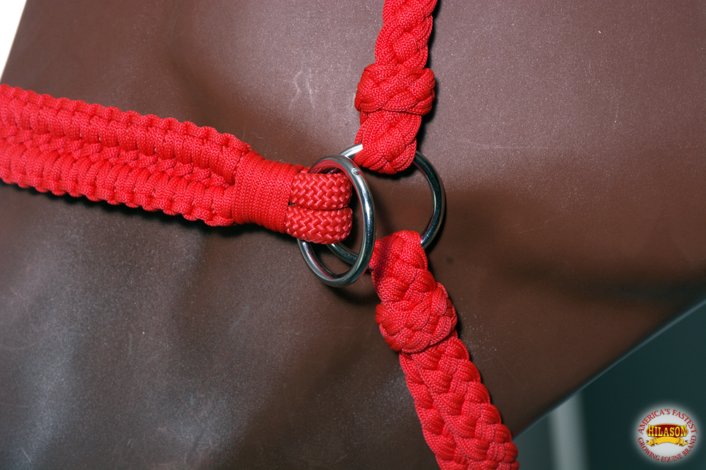 HILASON Flat Braided Paracord Horse Headstall Bridle Red W/ Crystals for  sale online