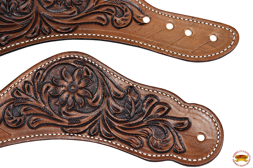 HS Hilason Western American Echtleder Cowboy Spurriemen Paar - Bild 17 von 30