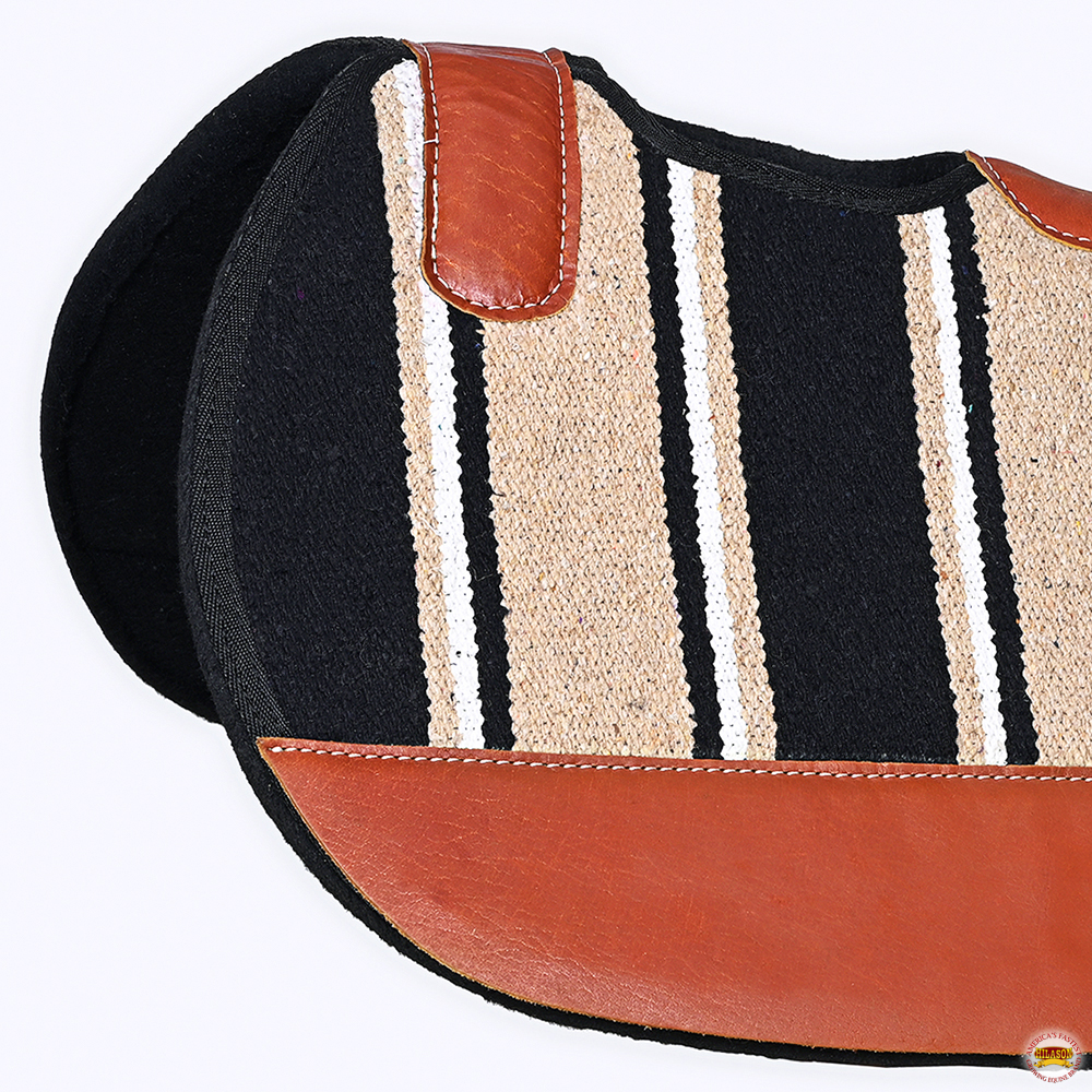 C P210 32x32 Hilason Western Contoured Horse Saddle Pad Wool Felt Round