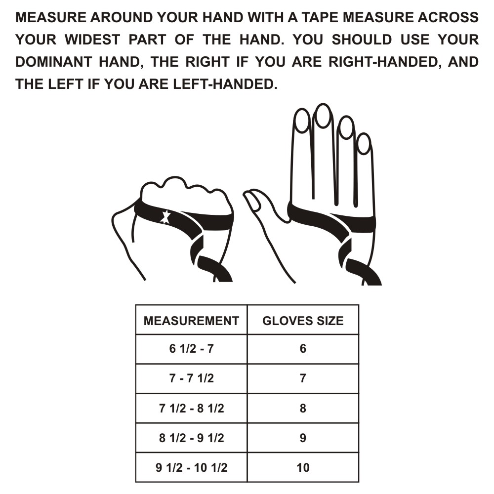 57RH Hilason Pro Rodeo Gloves Genuine Leather Left Hand