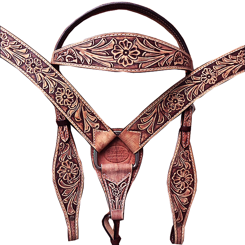 BH HILASON Western Horse Headstall Breast Collar Set Tack Genuine American - Picture 200 of 247