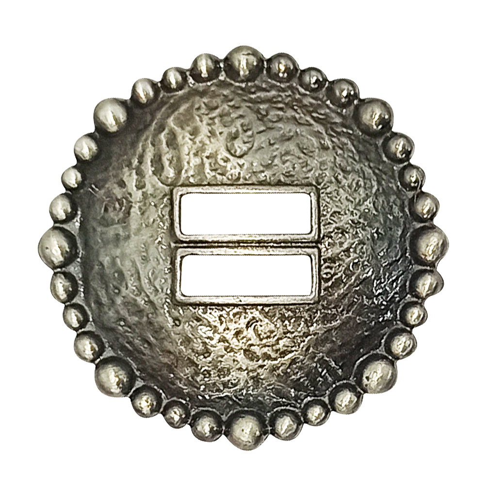 74HS Western Tornillo Trasero Acabado Antiguo Ranurado Concho Vaquera Hilason - Imagen 2 de 2