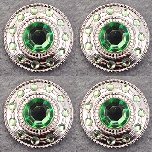 72HS Western Tornillo Trasero Concho1 Rueda Cristal Verde Bling Cabezal Vaquera - Imagen 8 de 25