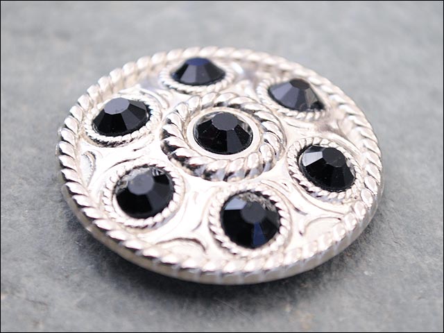 94HS Western Tornillo Trasero Concho1 Rueda Cristal Negro Bling Cabezal Vaquera - Imagen 9 de 25