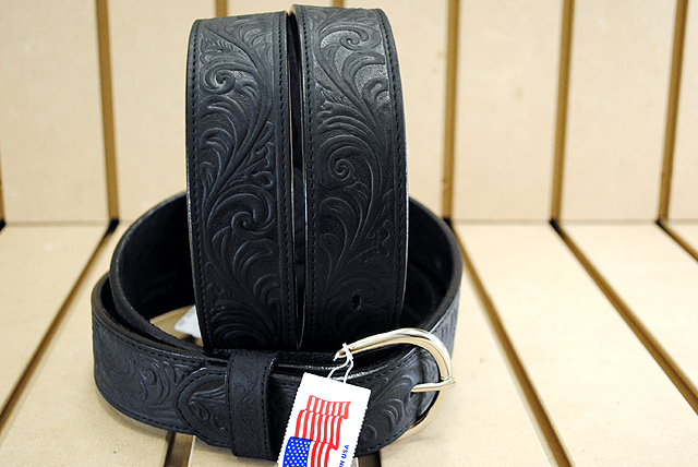 NEW SILVER CREEK BLACK CASUAL FORMAL WESTERN SCROLL TOOLED LEATHER MEN ...