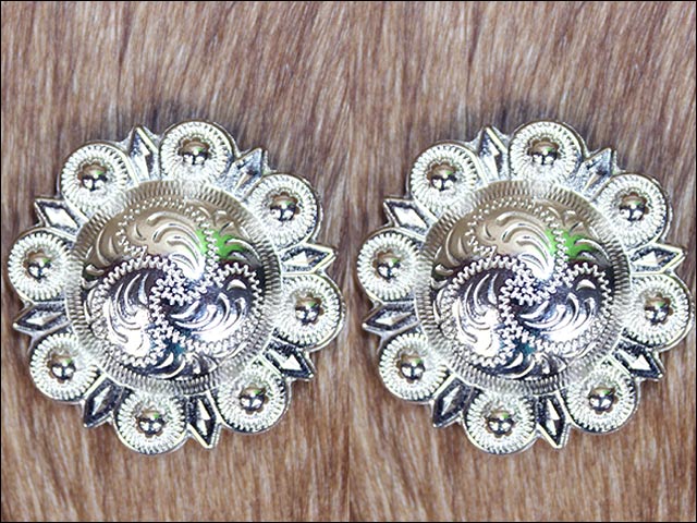 Sillín vaquera 73HS Western Screw Back Concho Nickle Finishberry - Imagen 10 de 37