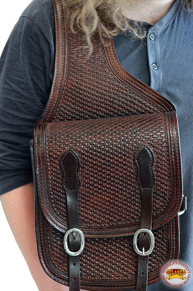 men's leather shoulder saddle bag