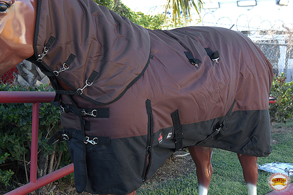 CD74 74" Hilason 1200D Waterproof Poly Turnout Horse Blanket Neck