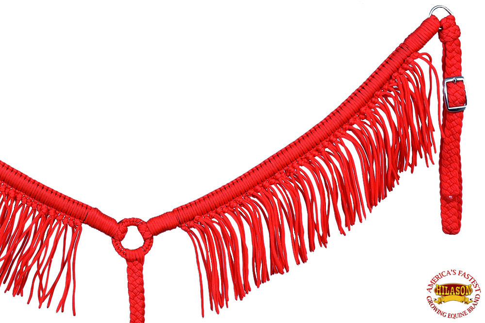 Collar de pecho de caballo DL plano trenzado paracord con flecos de Hilason - Imagen 30 de 43